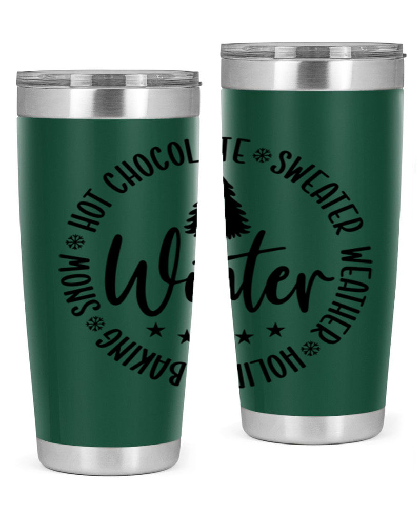 Hot Chocolate Sweater Weather Holiday Baking Snows196#- winter- Tumbler