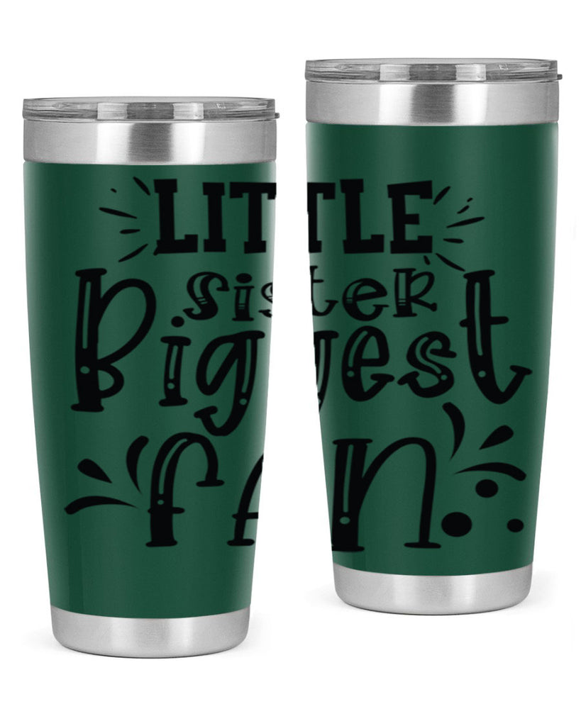 Little Sister Biggest Fan 2055#- baseball- Tumbler