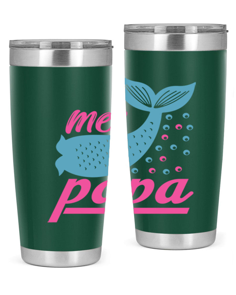 Mer Papa 344#- mermaid- Tumbler