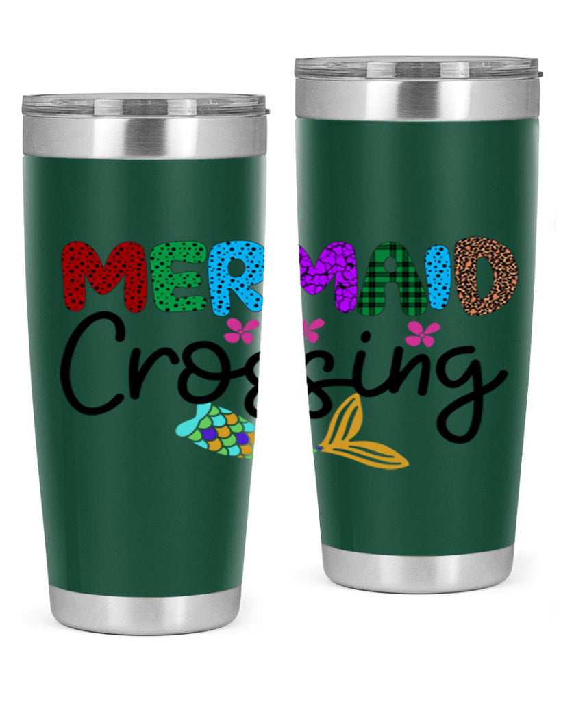 Mermaid Crossing 399#- mermaid- Tumbler