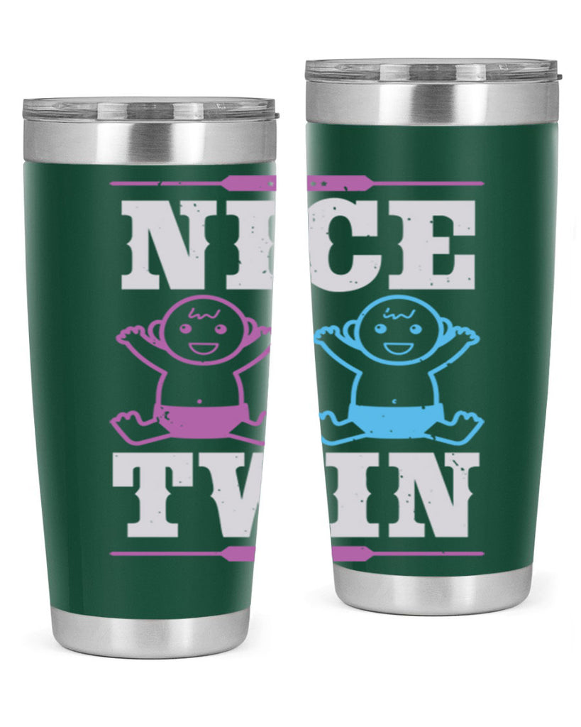Nice Twin Style 26#- baby shower- tumbler