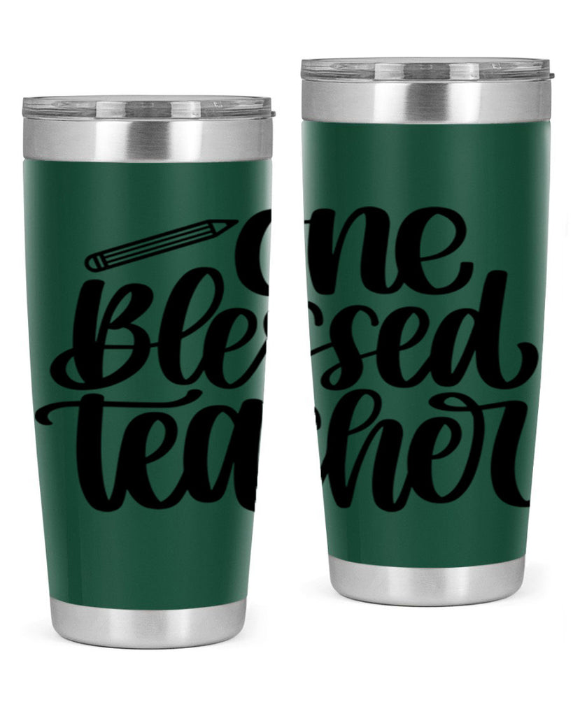 One Blessed Teacher Style 62#- teacher- tumbler