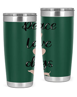Peace Love Dogs Style 11#- dog- Tumbler