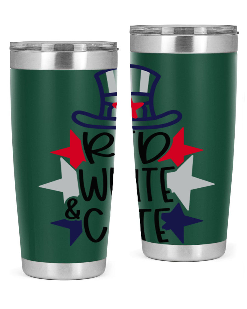 Red White Cute Style 169#- Fourt Of July- Tumbler