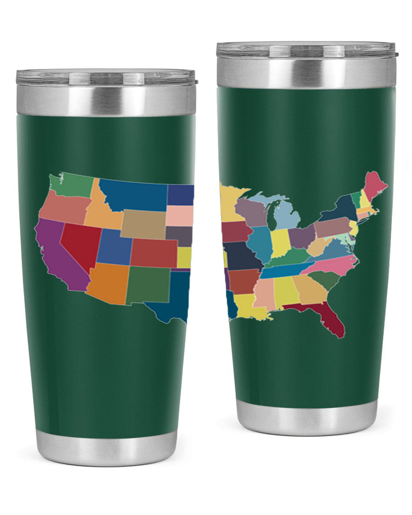 Separate Color Map Style 73#- Fourt Of July- Tumbler