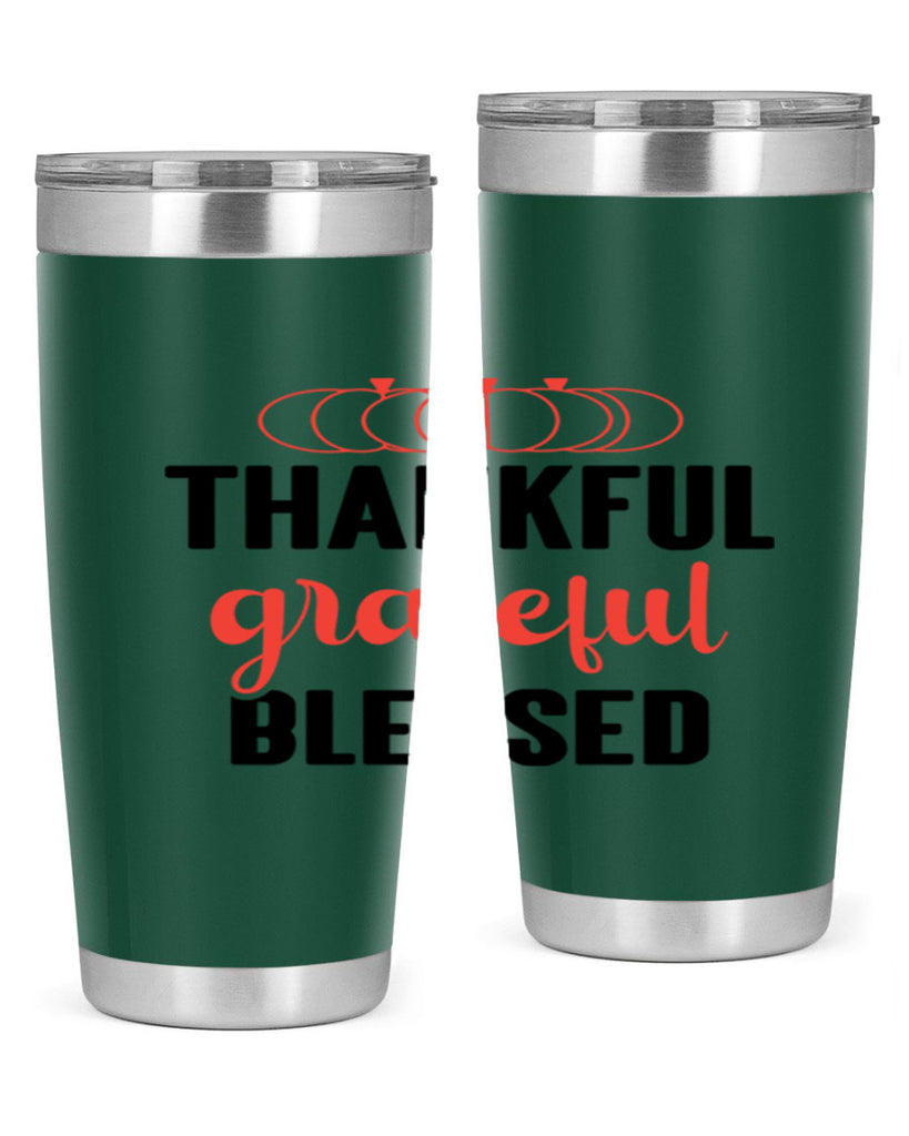 Thankful grateful blessed 603#- fall- Tumbler