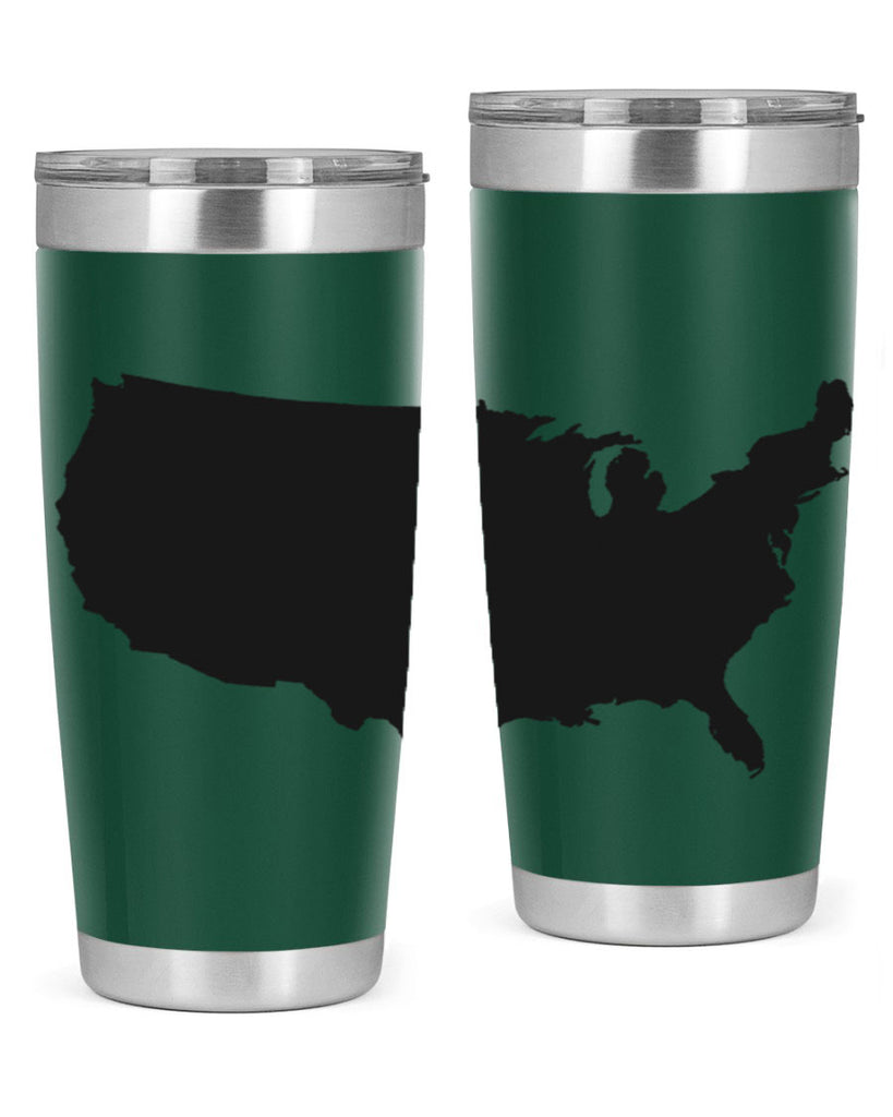 USA Solid Map Style 76#- Fourt Of July- Tumbler