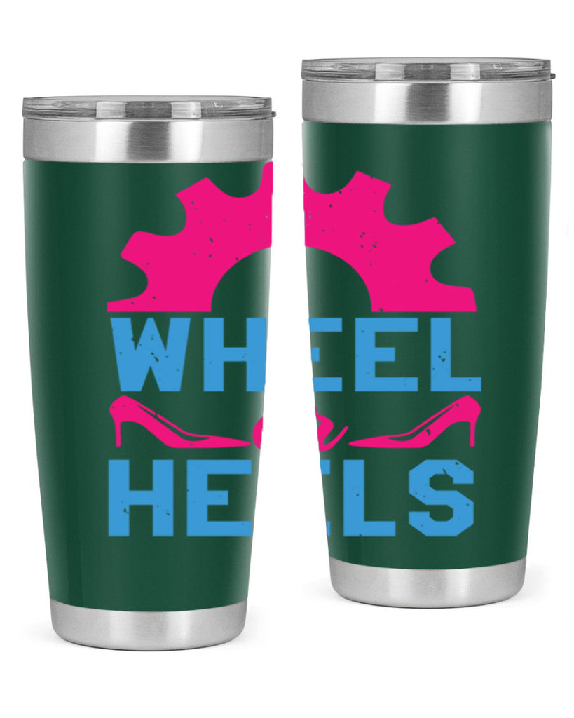 Wheel or Heels Style 8#- baby shower- tumbler