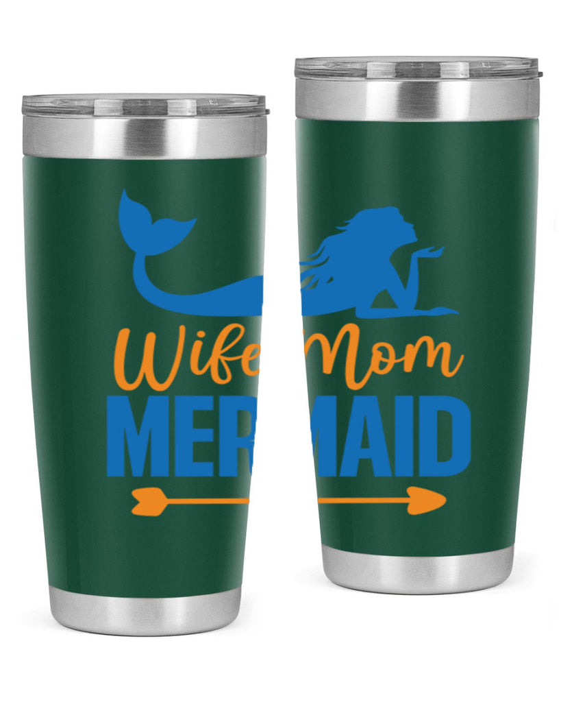 Wife Mom Mermaid 673#- mermaid- Tumbler
