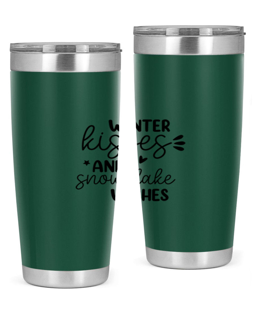 Winter Kisses And Snowflake Wishes 516#- winter- Tumbler