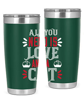 all you need is love Style 27#- cat- Tumbler