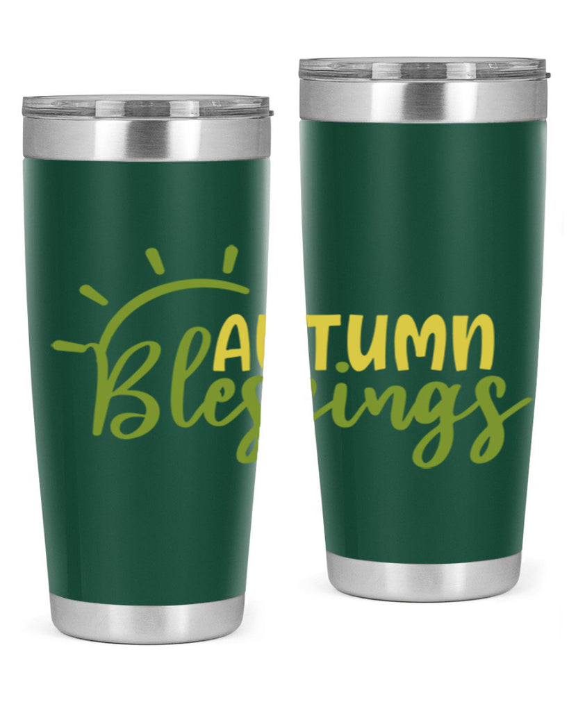 autumn blessings 66#- thanksgiving- Tumbler