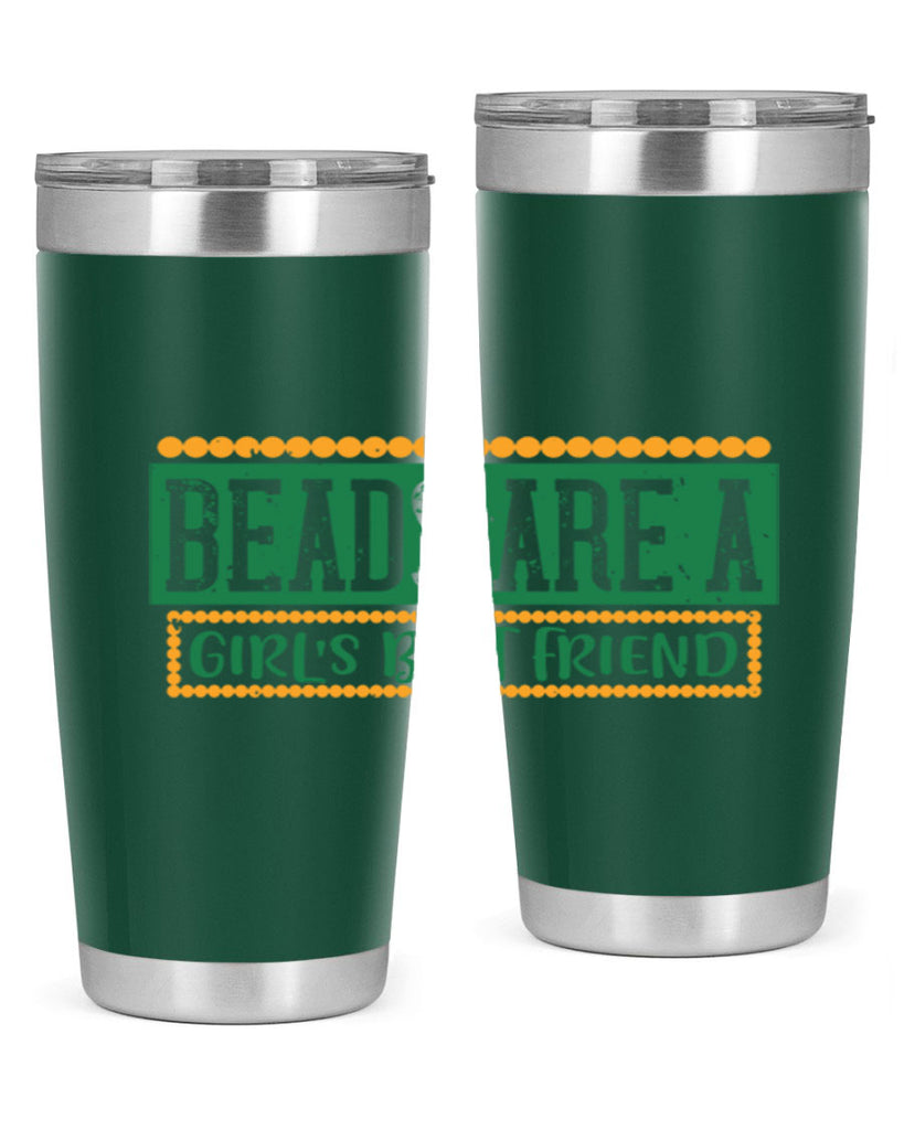 beads are a girls best friend 29#- mardi gras- Tumbler
