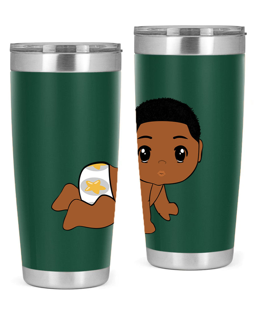 black baby boy 3#- black men - boys- tumbler