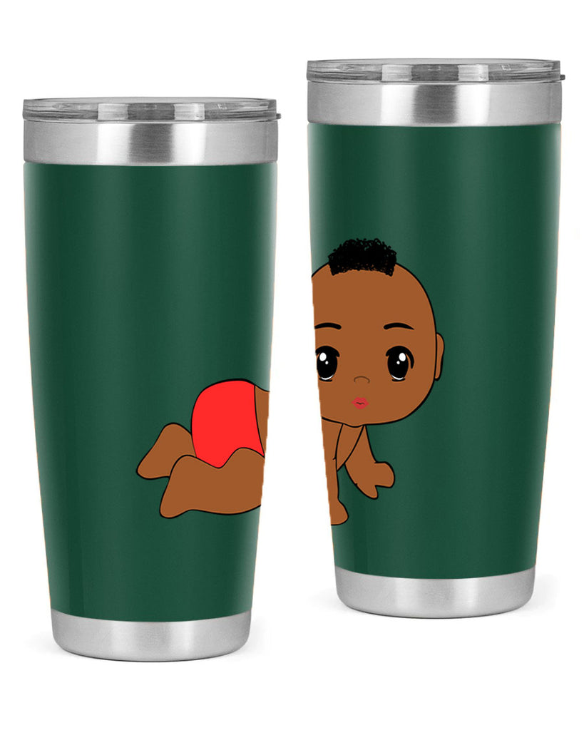 black baby boy 5#- black men - boys- tumbler