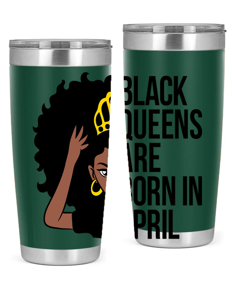 black queens are born in april 218#- black words phrases- Cotton Tank