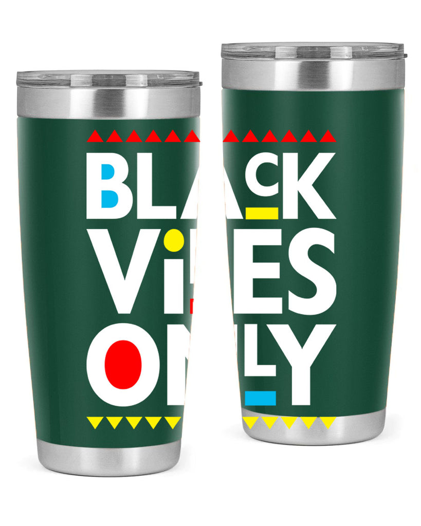 black vibes only 217#- black words phrases- Cotton Tank