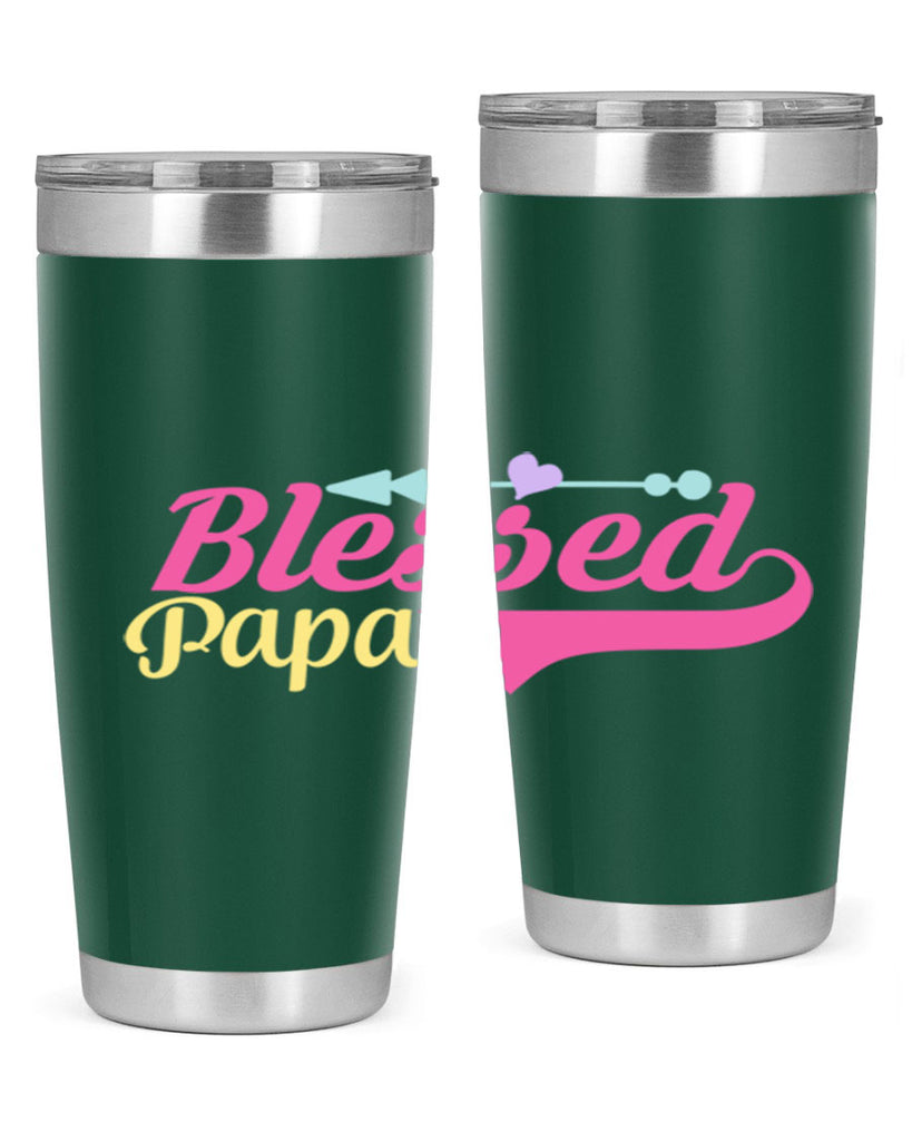 blessed papa 73#- grandpa - papa- Tumbler
