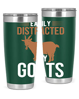 easily distracted by goats Style 5#- goat- Tumbler