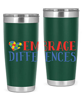 embrace differences Style 13#- autism- Tumbler