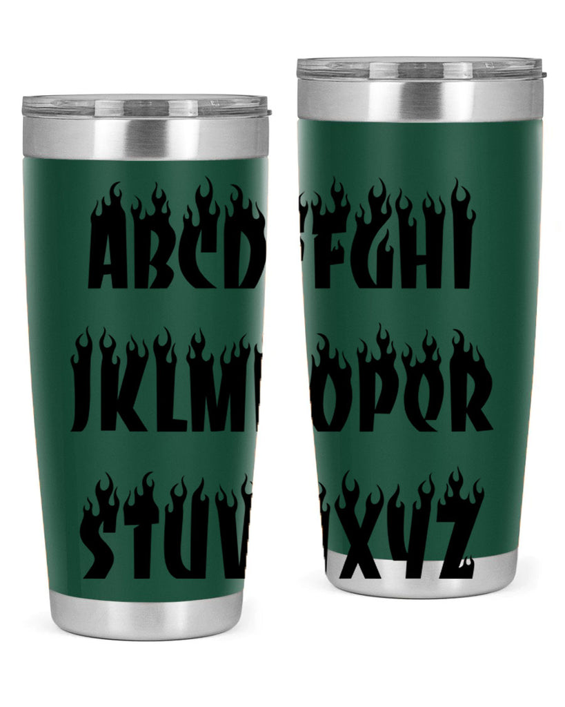 flame font 153#- black words phrases- Cotton Tank