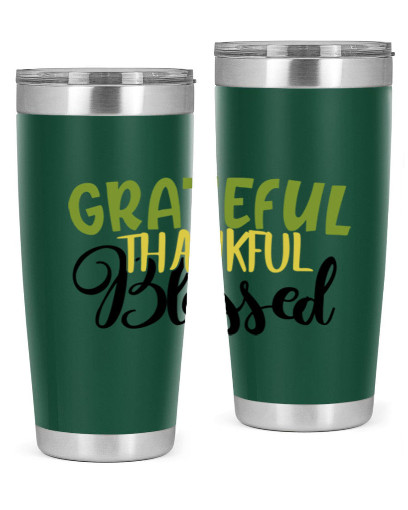 grateful thankful blessed 57#- thanksgiving- Tumbler