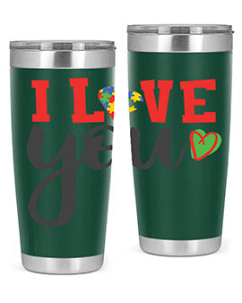 i love you Style 23#- autism- Tumbler