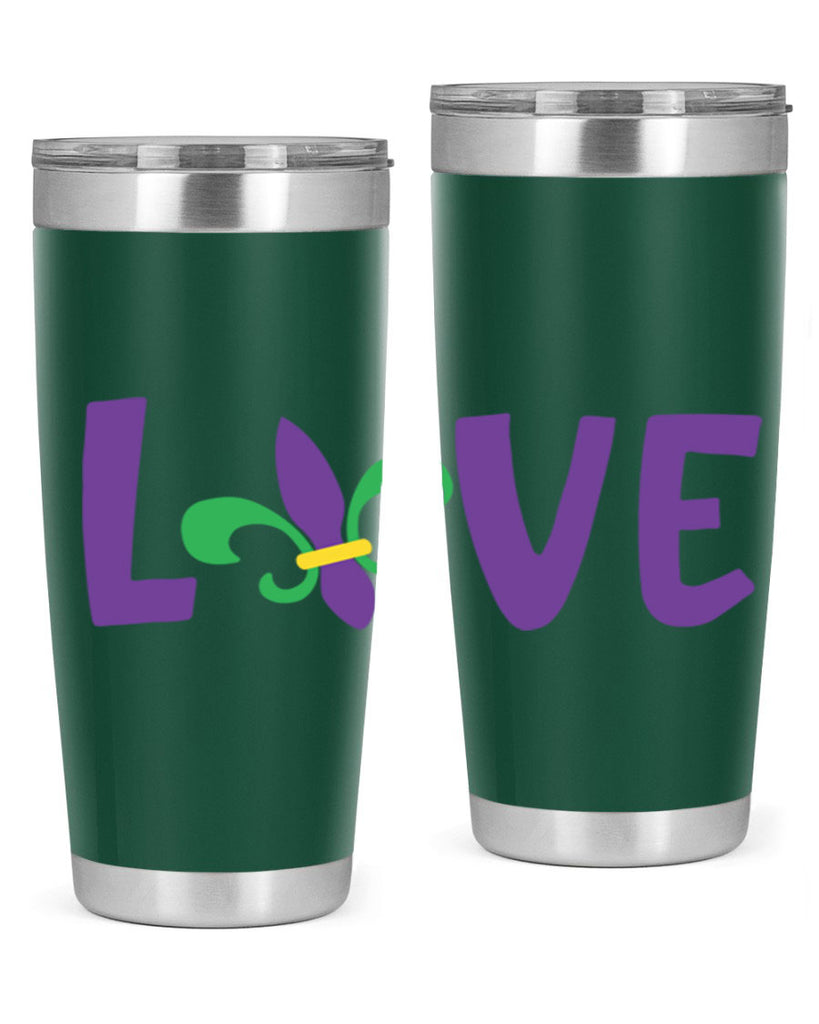 love 80#- mardi gras- Tumbler