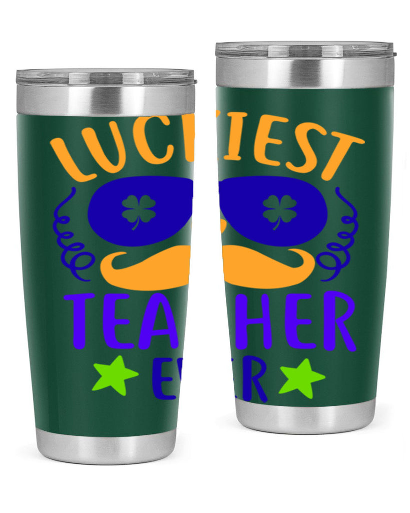 luckiest teacher ever 14#- mardi gras- Tumbler