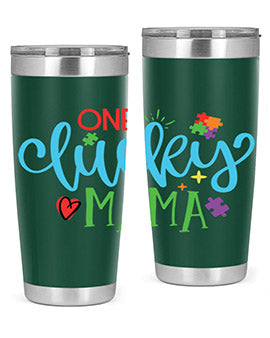 one lucky mama Style 33#- autism- Tumbler
