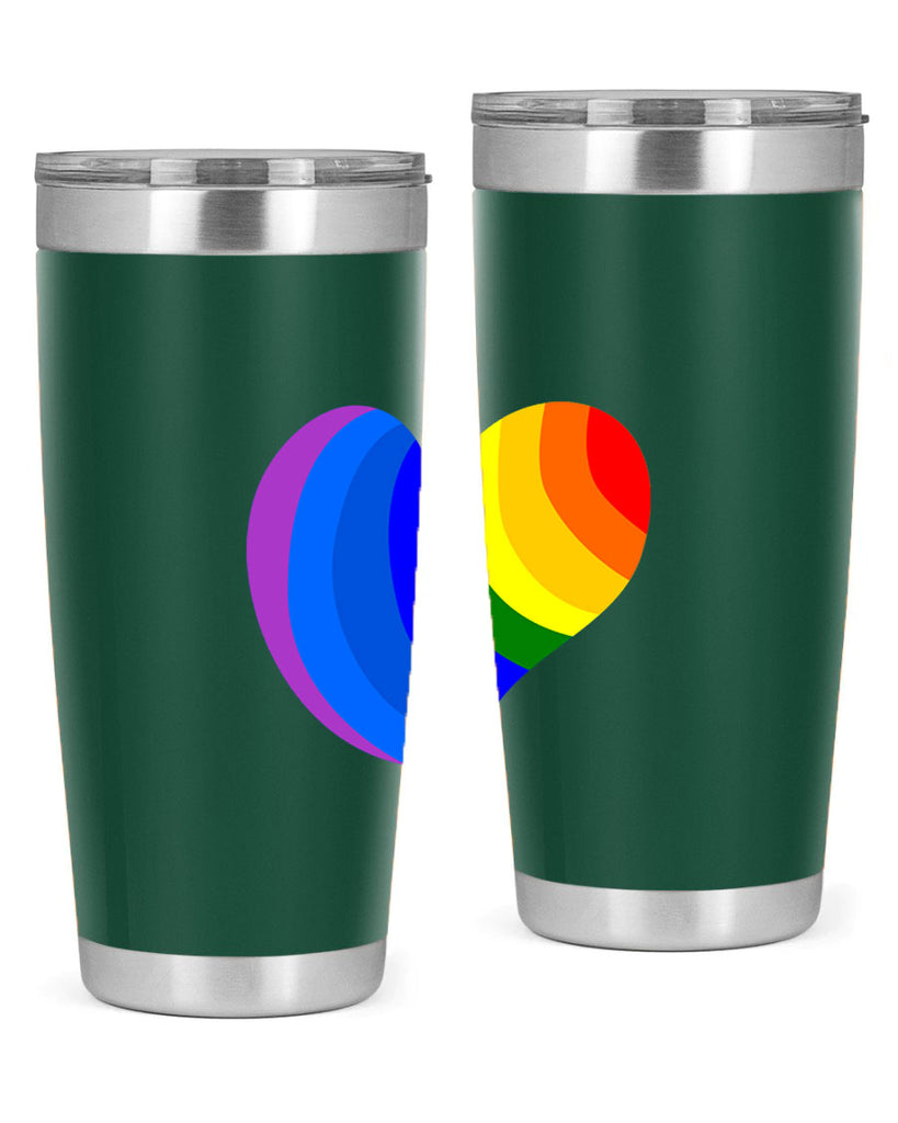 rainbow heart wavy 7#- lgbt- Tumbler