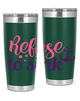 refuse to sink Style 4#- breast cancer- Tumbler