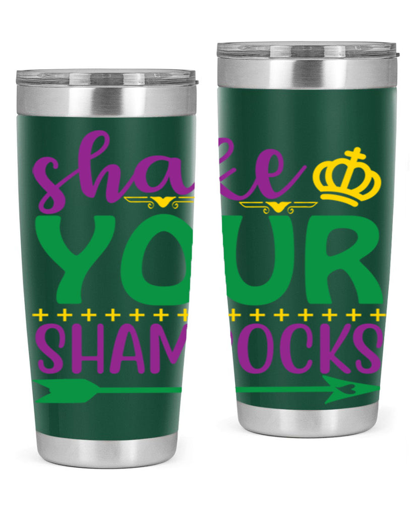 shake your shamrocks 2#- mardi gras- Tumbler