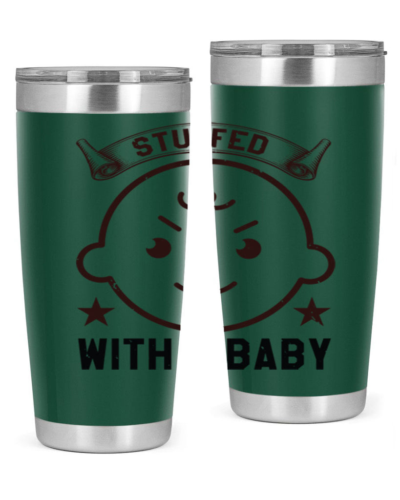 stuffed with a baby Style 14#- baby shower- tumbler