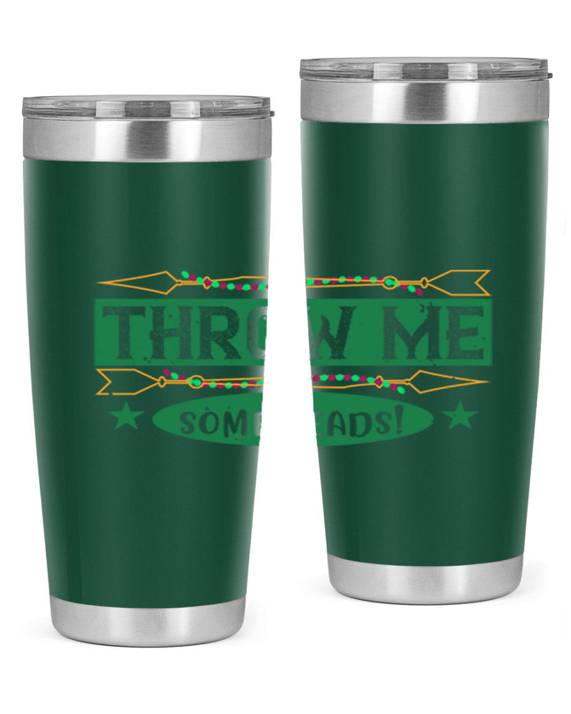 throw me some beads 34#- mardi gras- Tumbler