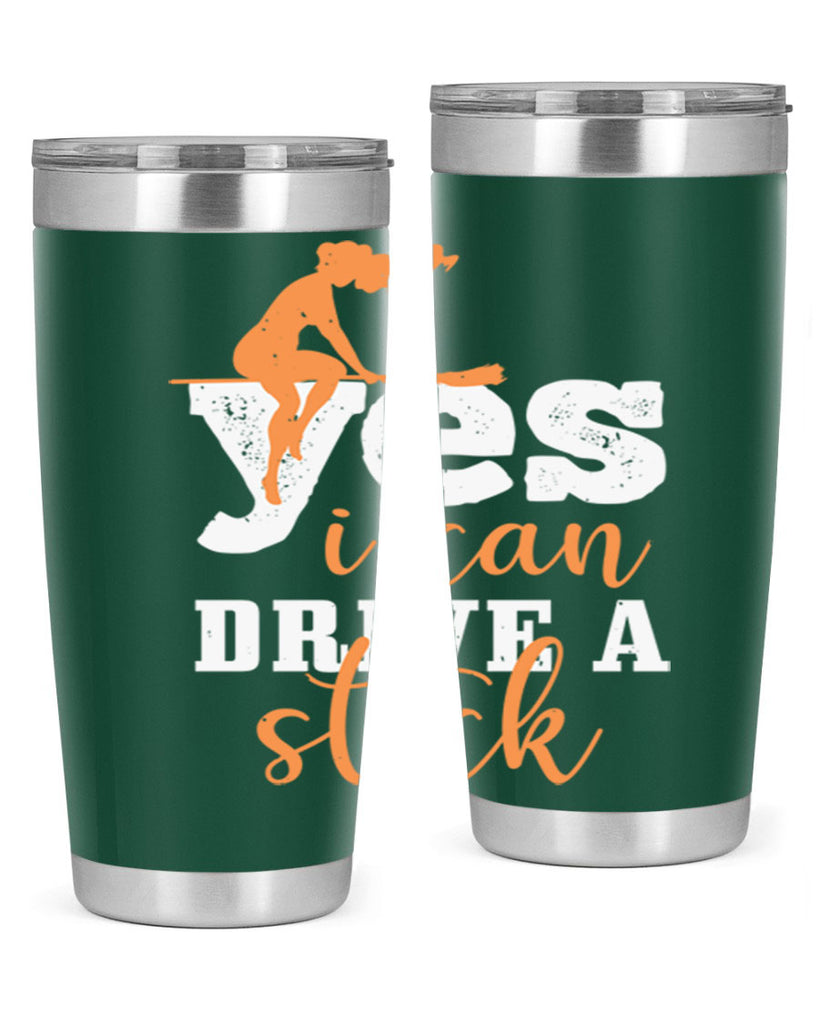 yesi can drive a stick 120#- halloween- Tumbler