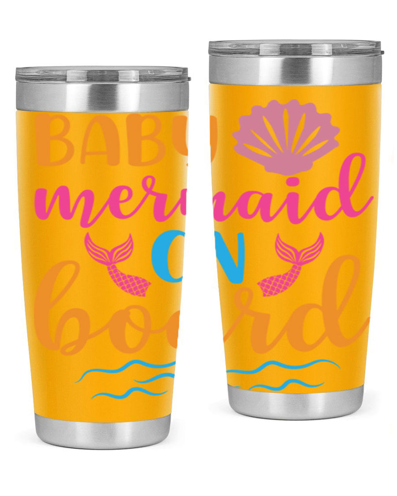 Baby Mermaid On Board 39#- mermaid- Tumbler