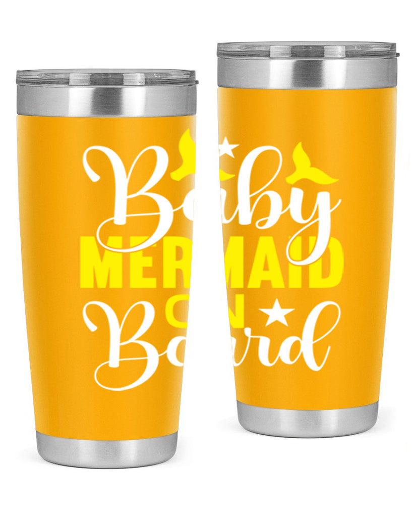 Baby Mermaid on Board 21#- mermaid- Tumbler