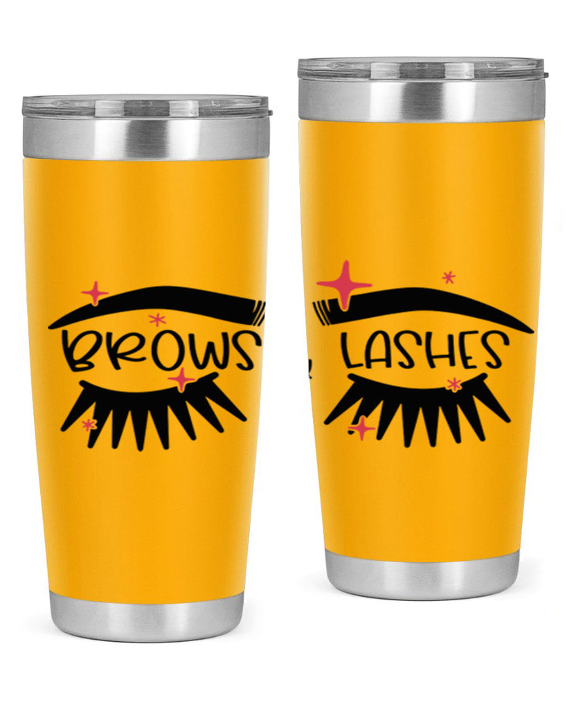 Brows Lashes Style 123#- make up- Tumbler