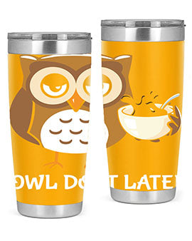 Do It Later funny Cute A TurtleRabbit 4#- owl- Tumblers