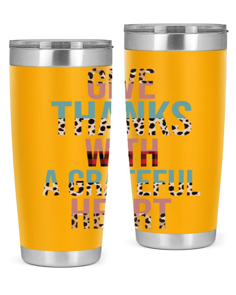 Give thanks with a grateful heart 195#- fall- Tumbler