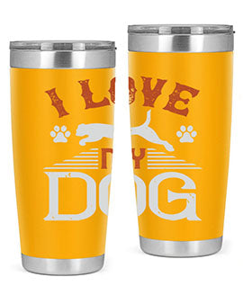 I Love My Dog Style 189#- dog- Tumbler