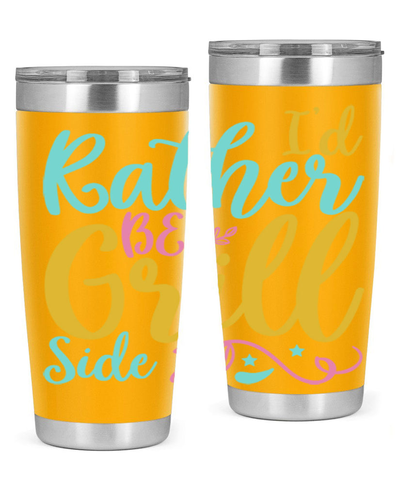 ID RATHER BE GRILL SIDE Style 62#- summer- Tumbler