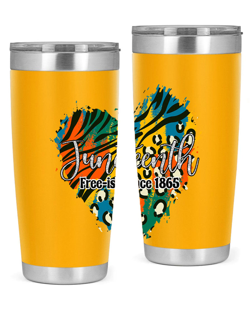 Juneteenth Freeish Since 1865 Heart Png 38#- Juneteenth- tumbler