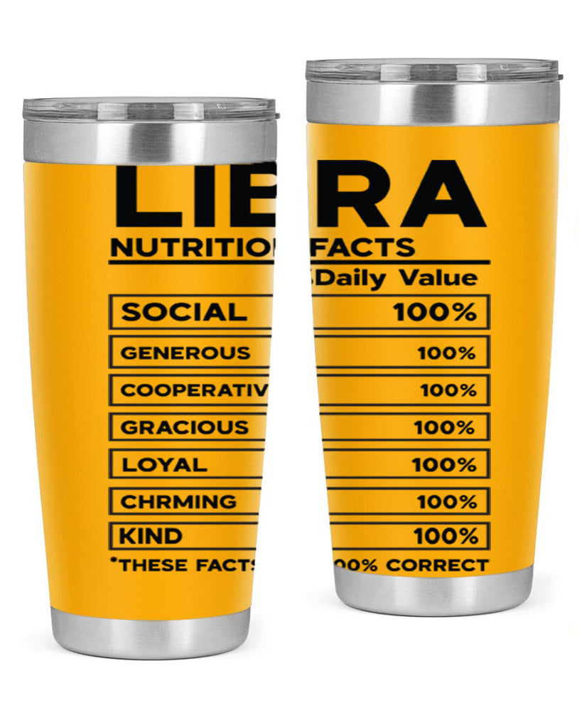 Libra Nutrition Facts 318#- zodiac- Tumbler