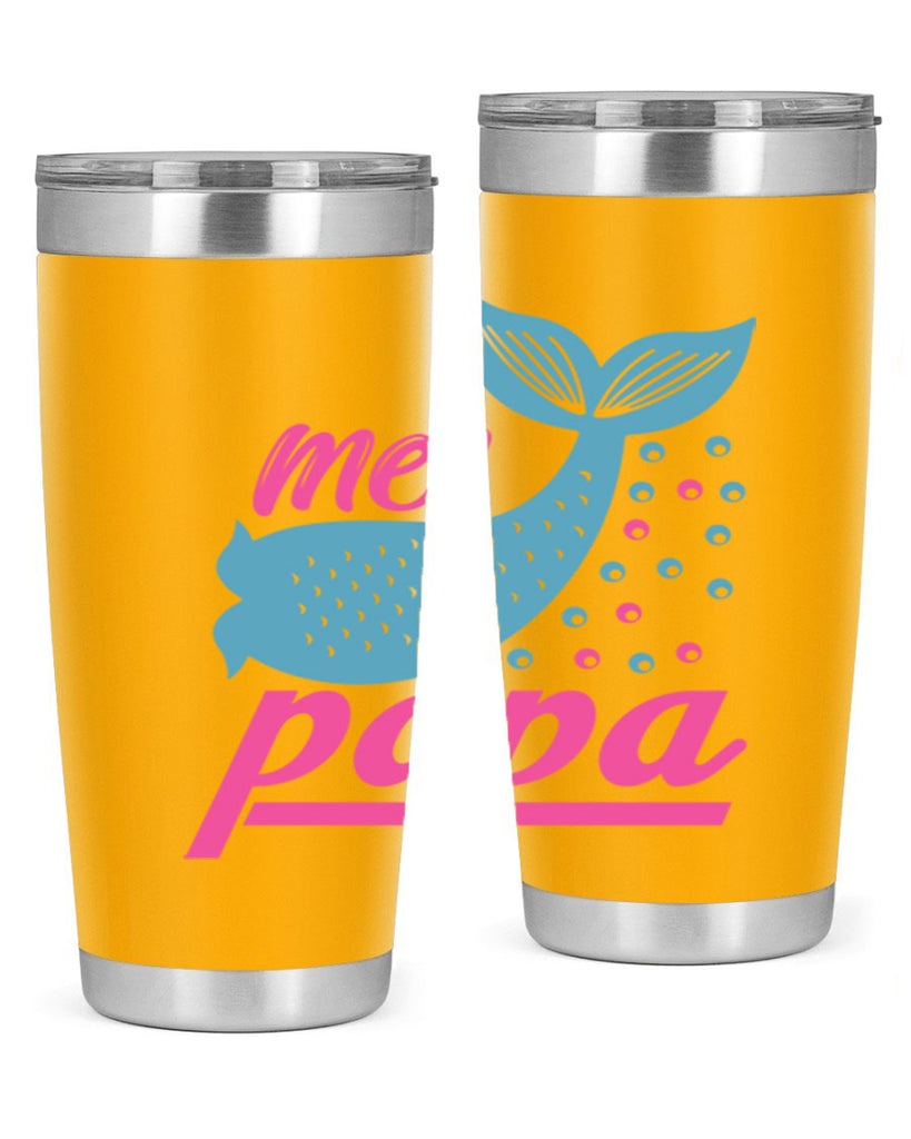 Mer Papa 344#- mermaid- Tumbler