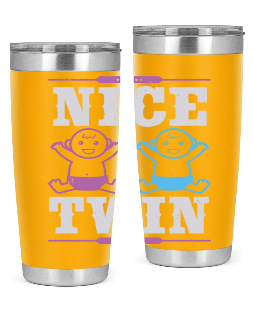 Nice Twin Style 26#- baby shower- tumbler