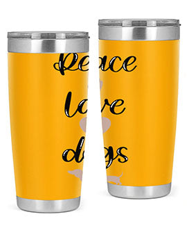 Peace Love Dogs Style 11#- dog- Tumbler