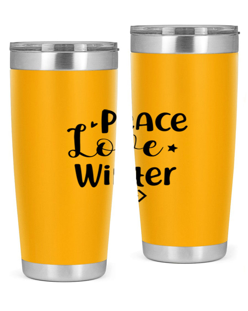 Peace Love Winter 332#- winter- Tumbler