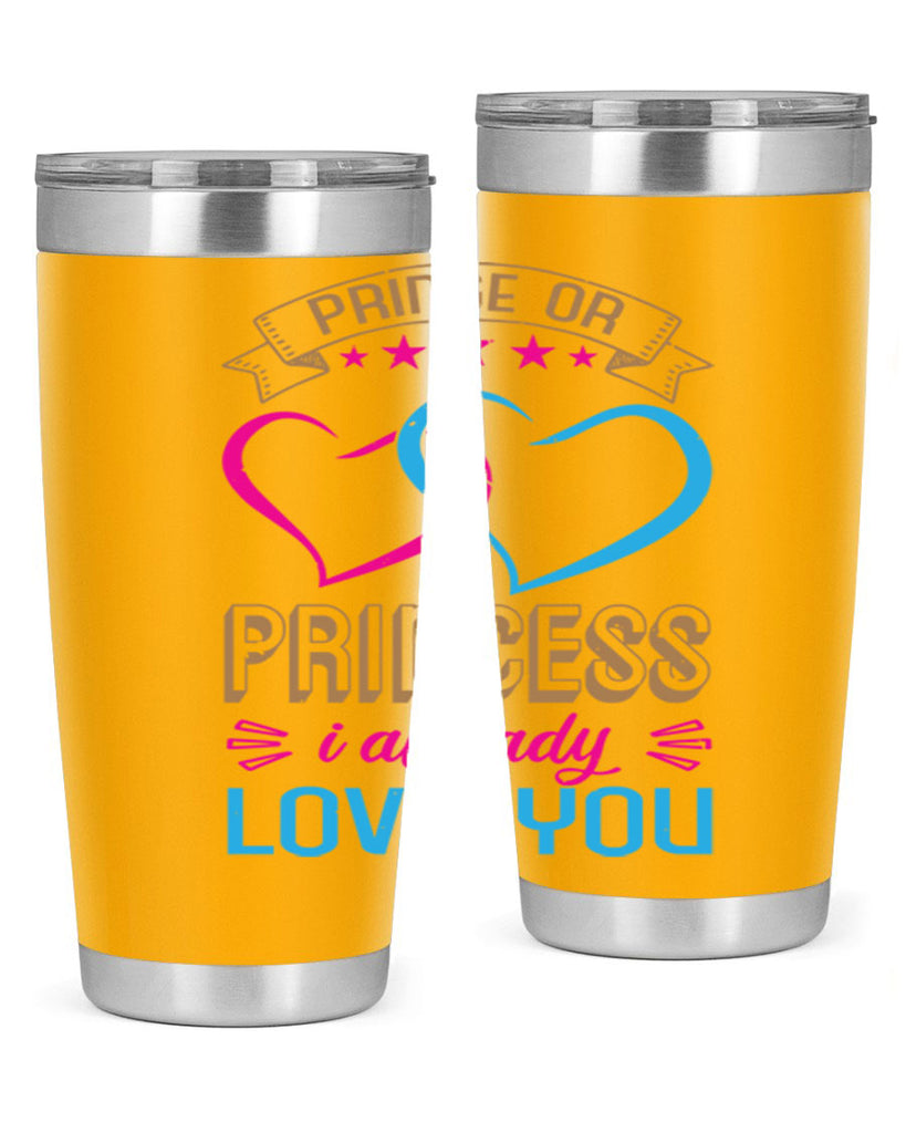 Prince or Princess I already love you Style 18#- baby shower- tumbler